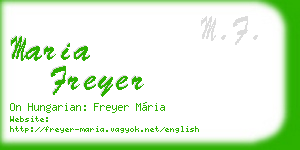 maria freyer business card
