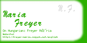 maria freyer business card